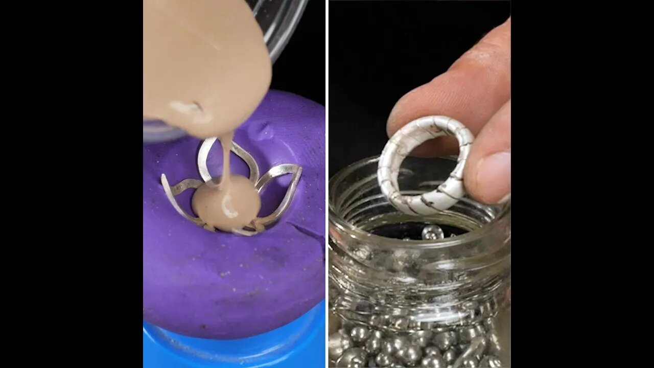 Craftsman bent a can of paint and created a unique ring for his girlfriend 💍