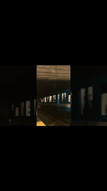 Freaky dark metro tunnel at Peel #viralvideo #train #montreal #travel #metro