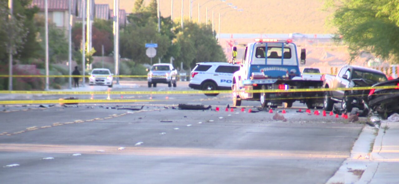 North Las Vegas PD: 1 dead, 2 injured in high-speed crash