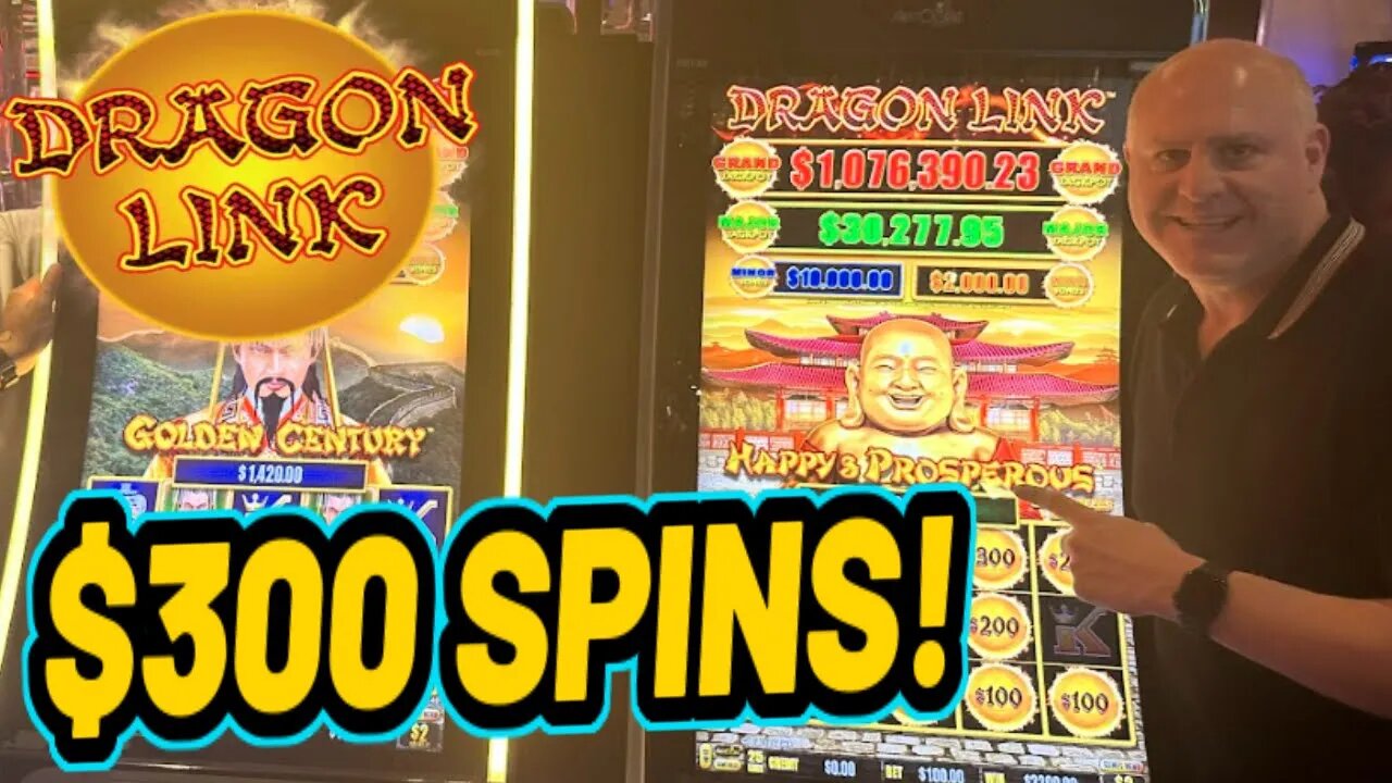 PURE MADNESS! 🚀 $300 SPINS ON HIGH LIMIT DRAGON LINK SLOTS!