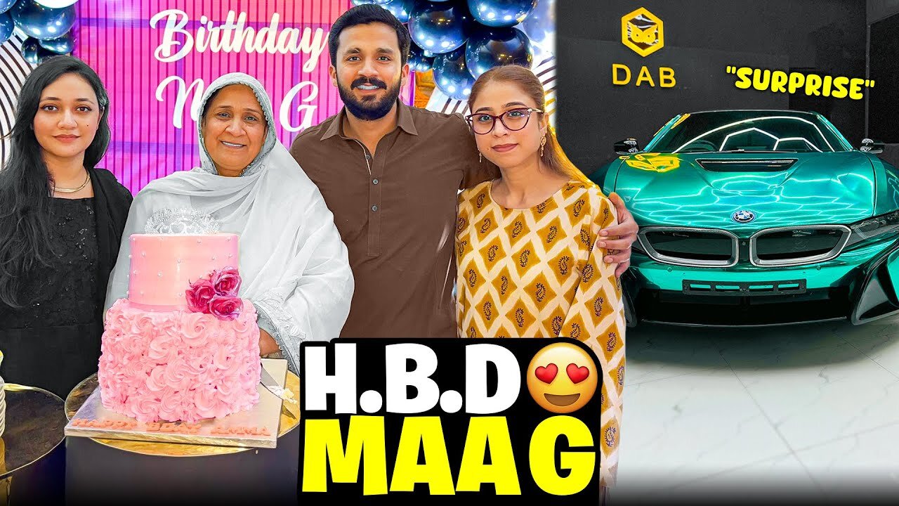 Surprise Birthday arranged for Maa G🎂Nadeem ko Gari ki new Look dikha di.😱