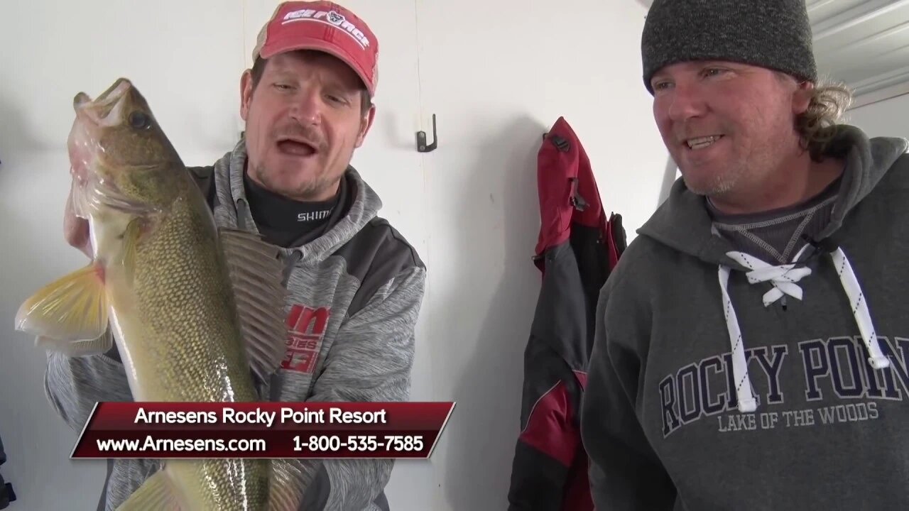 Big Walleye on Big Baits Through The Ice