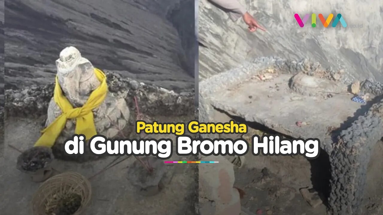 Hilang Misterius, Puing Patung Ganesha Tertinggal di Bibir Kawah Gunung Bromo