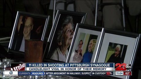 Candlelight vigil in honor of synagogue shooting victims