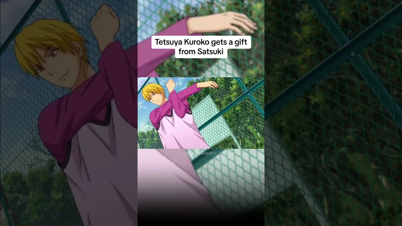 Tetsuya Kuroko gets a gift from Satsuki 😆 #anime #kurokonobasket #fyp