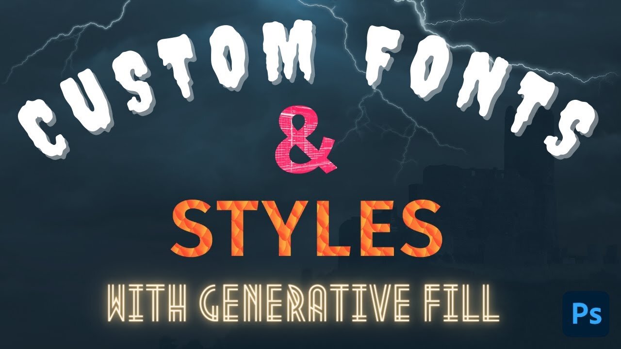 Create STUNNING Custom Text in Photoshop Using Generative Fill!