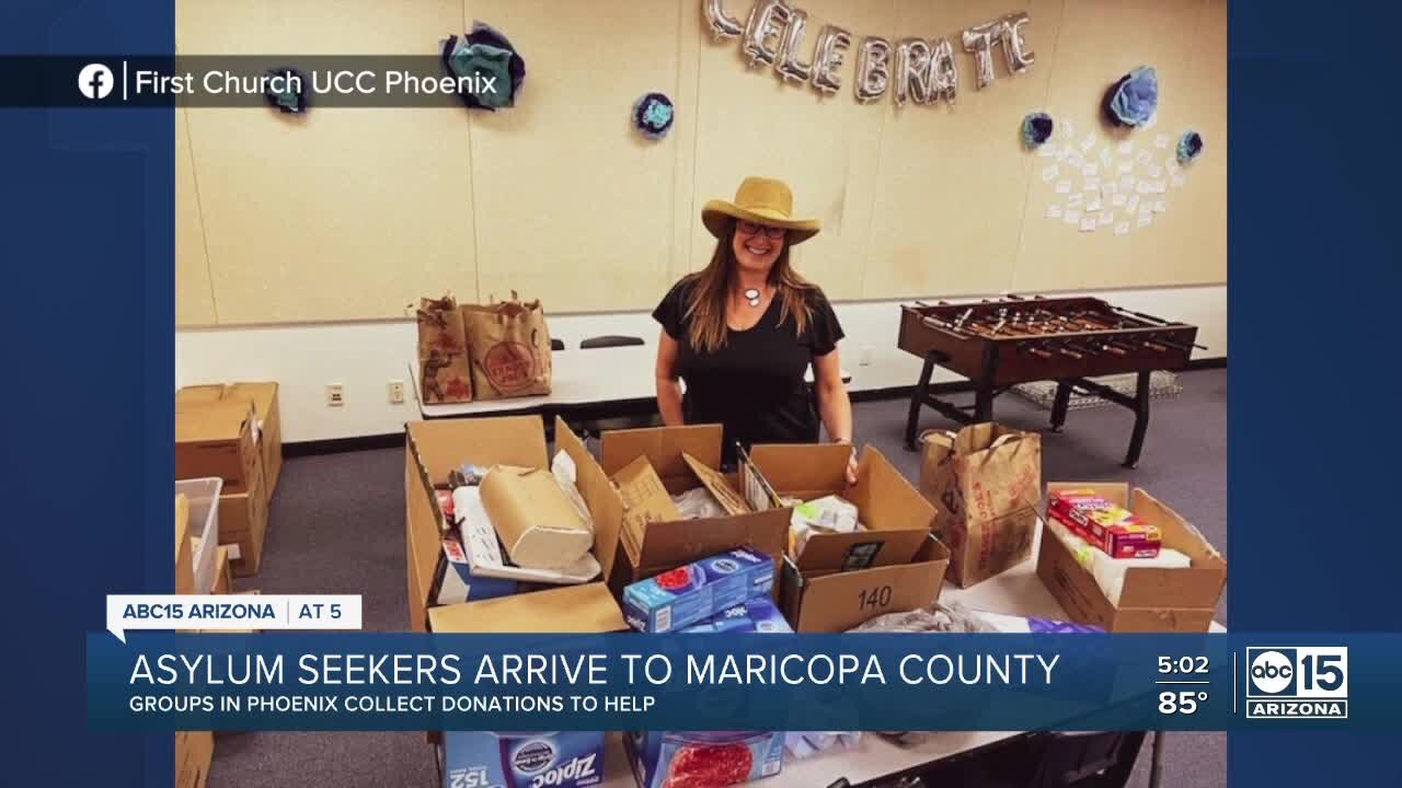 Groups collect donations for asylum seekers arriving in Maricopa County