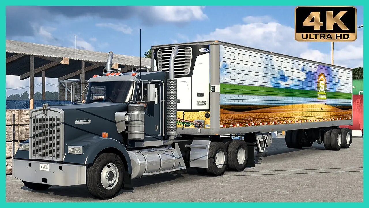 Kenworth W900 transporting Grain from Fresno | American Truck Simulator Gameplay "4K"