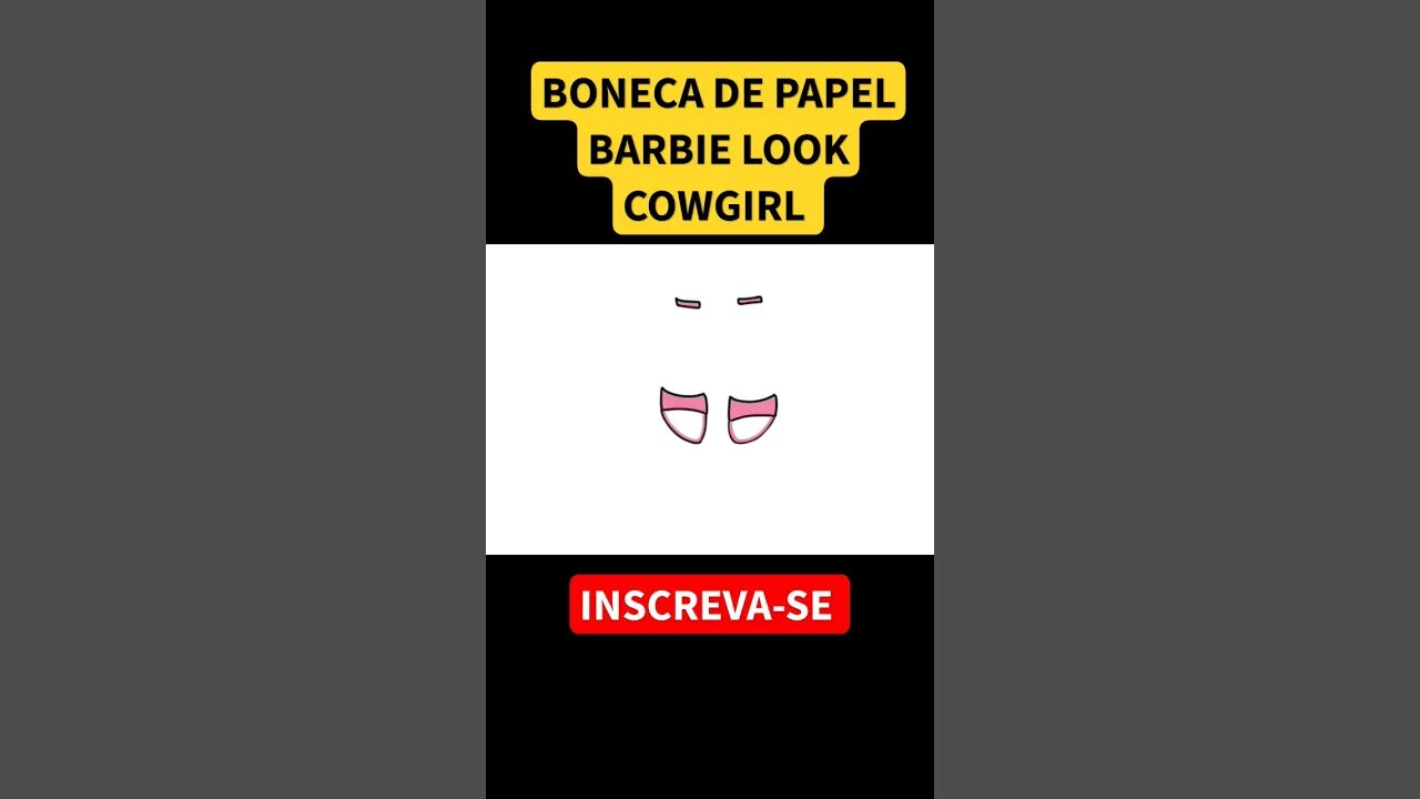 COMO DESENHAR LOOK BARBIE COWGIRL - BONECA DE PAPEL #shorts #bonecadepapel #paperdolls #barbie