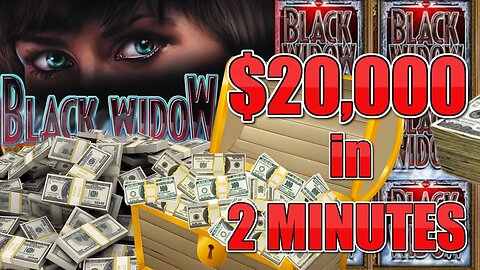 HOW I WIN $20,000 in 2 MINUTES playing HIGH LIMIT BLACK WIDOW SLOT MACHINE