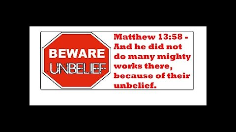 20161127 Overcoming The Spirit Of Unbelief