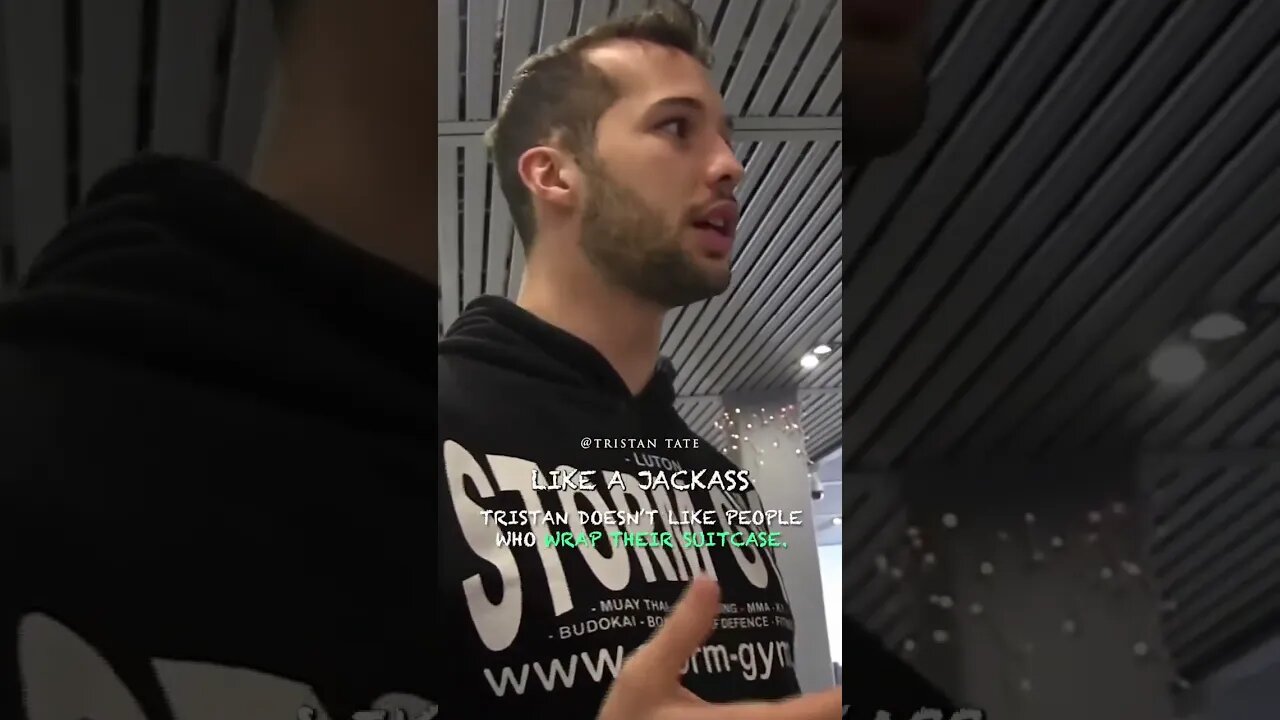 Tristan Tate Doesn’t Like People Who Wrap Their Suitcase #Shorts