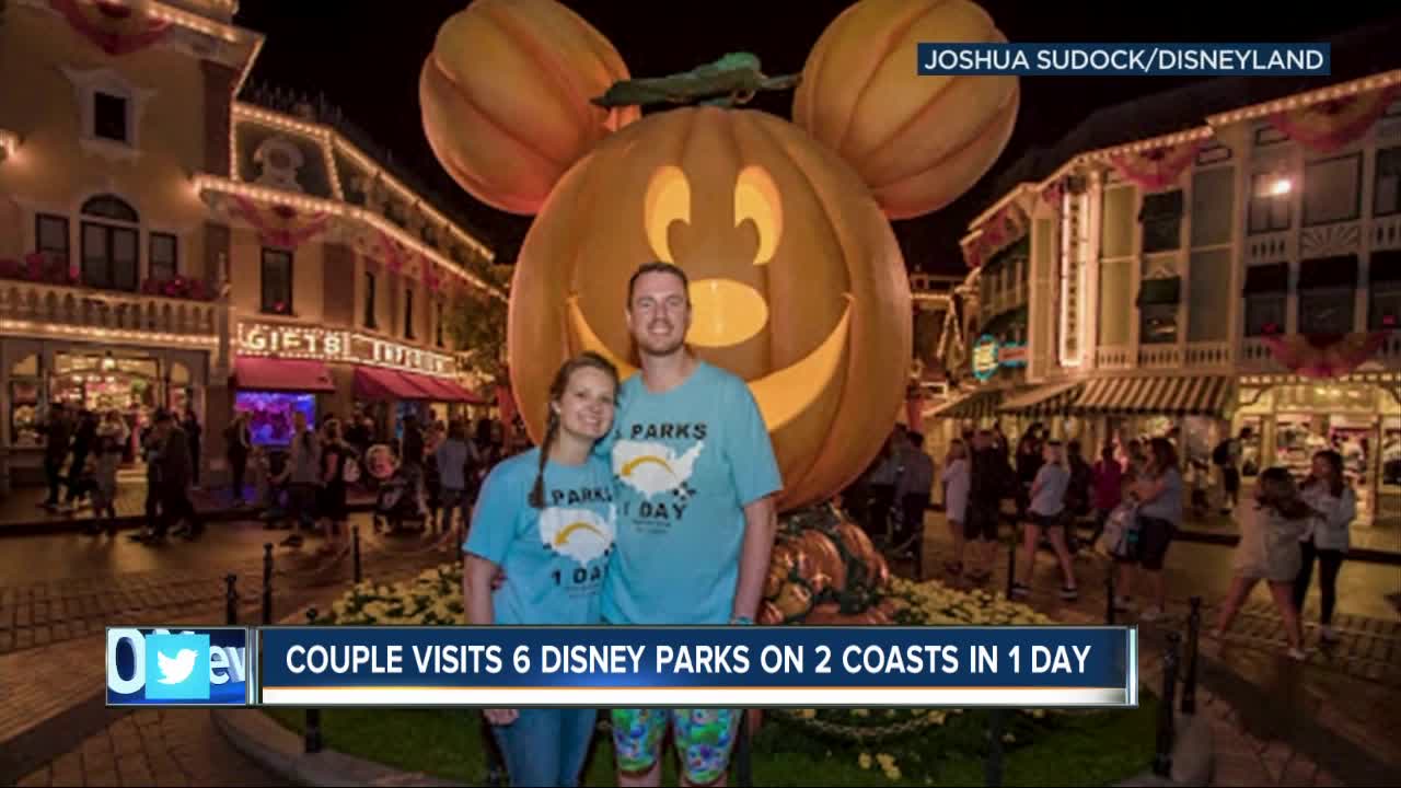 Tennessee couple visits 6 Disney parks on 2 coasts in 1 day