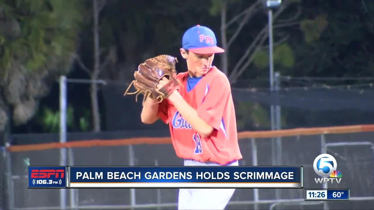 Palm Beach Gardens baseball scrimmage 11/20