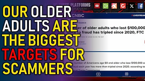 This is a reminder to check in on your older family members and friends. They are prime targets!