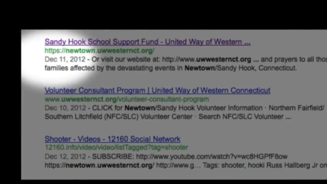 Sandy Hook .. 3 days before the shooting the United Way had an ad for donations
