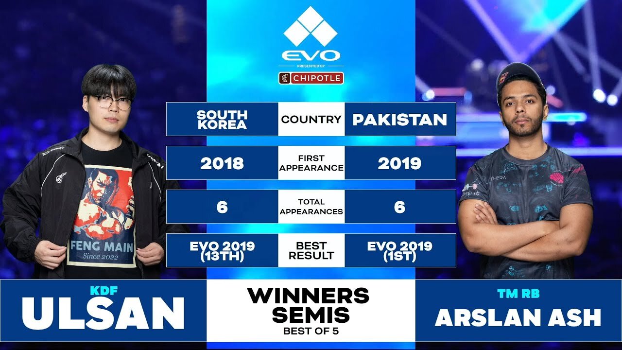 Evo 2023 - Tekken 7 Top 6 - Winners Semifinal - Arslan Ash vs. Ulsan
