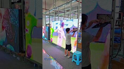 Install LED screen for medium distance viewing.#ledvideowall #eagerled #leddisplay #ledwall