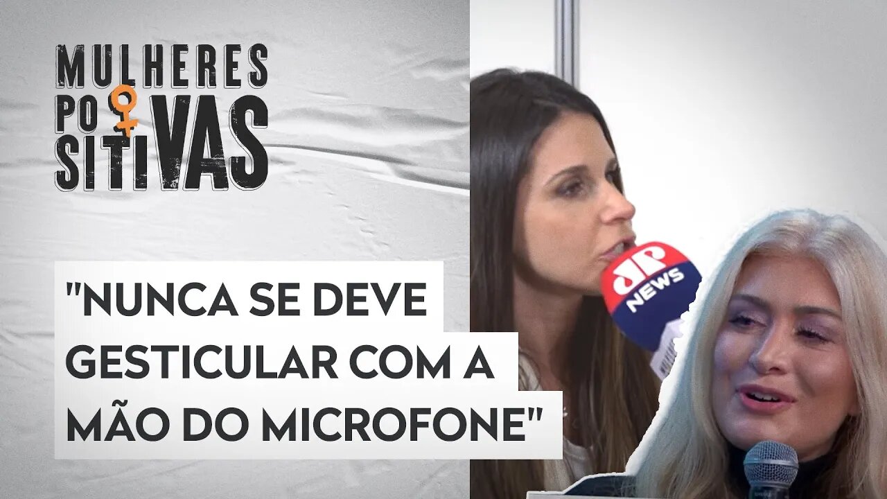 Rachel Polito explica forma correta de segurar o microfone em entrevistas | Mulheres Positivas
