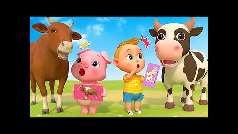 Find And Assemble The Puzzle Pieces Of Animals: Cow, Elephant, Lion - What Kind Of Animal Is It