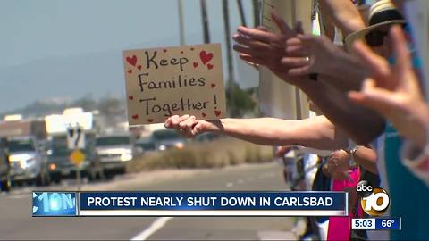 Carlsbad Immigration protest almost gets shut down