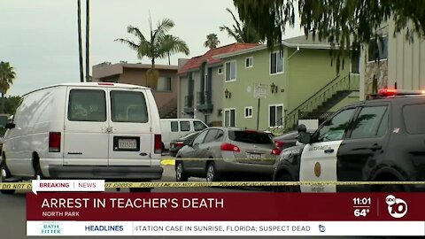 Arrest in San Diego teacher's death