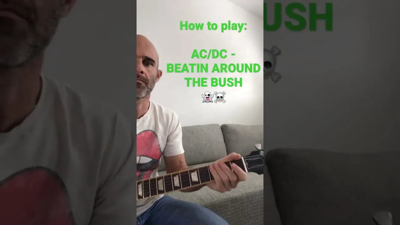 How To Play - Beatin Around The Bush by AC/DC on Guitar #short