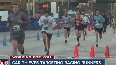 Thieves targetting cars of people running in races