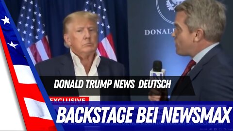 Trump Backstage bei Newsmax in Arizona.
