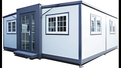 13x20ft Portable Prefabricated Tiny Home, Mobile Expandable Plastic Prefab House for Hotel, Booth, Office, Guard House, Shop, Villa, Warehouse, Workshop (with Restroom)