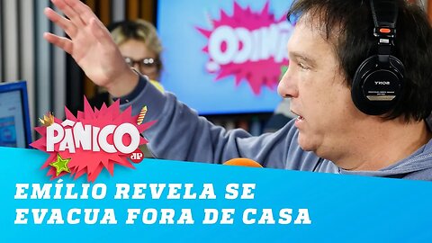 Emílio revela se EVACUA fora de casa