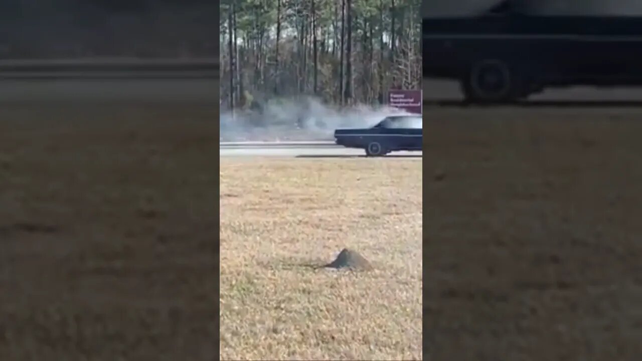 I can’t believe I blew my tire on a long burn out!!