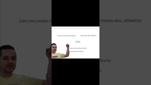 Free English Lesson: Conjunction AND #shorts