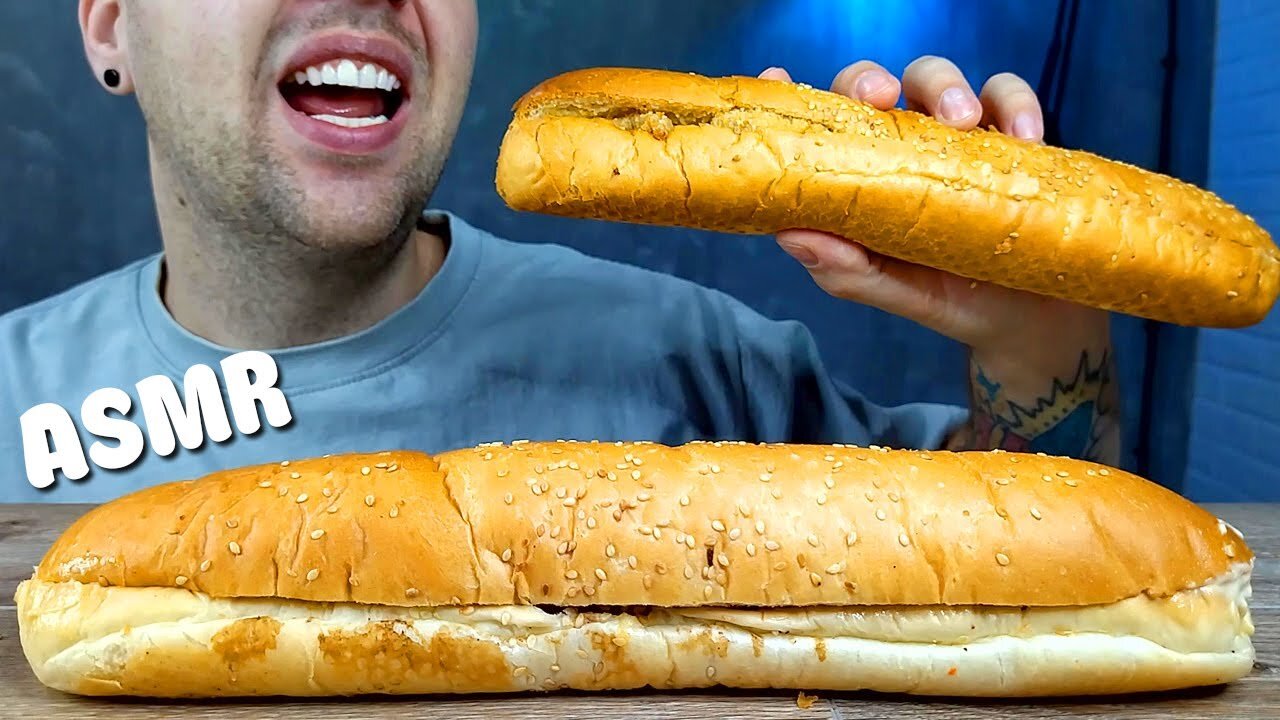 ASMR STREET FOOD | LONG SANDWICH | BIG BITES | EATING SOUNDS (NO TALKING) MUKBANG
