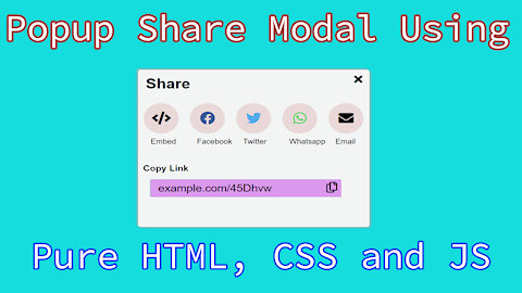 Share Popup Modal Using Pure HTML, CSS and JavaScript..| Free Source Code..|| #Technical_Vandar