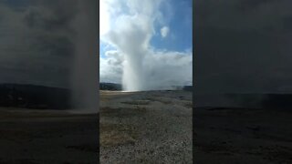 Old Faithful erupting