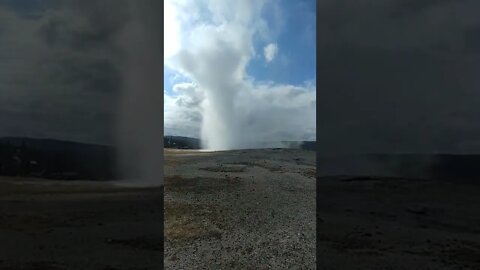 Old Faithful erupting