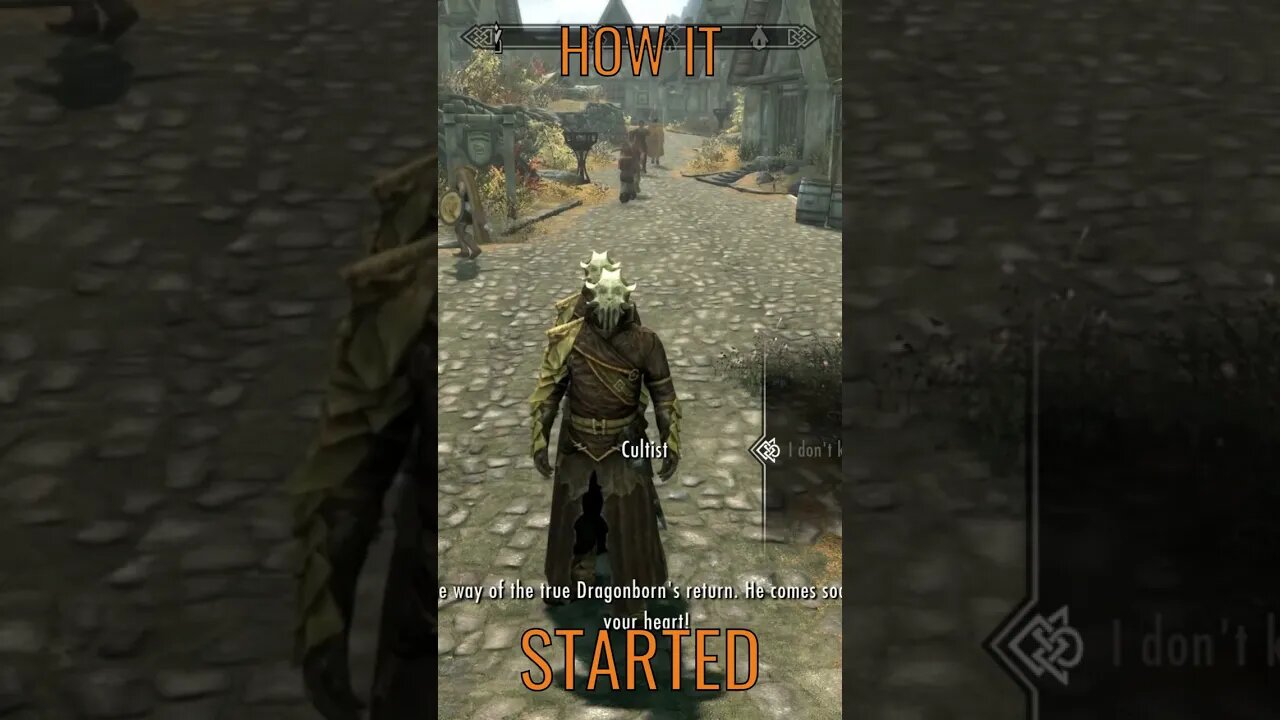 When those cultist tried to size up #shorts #skyrim #gaming