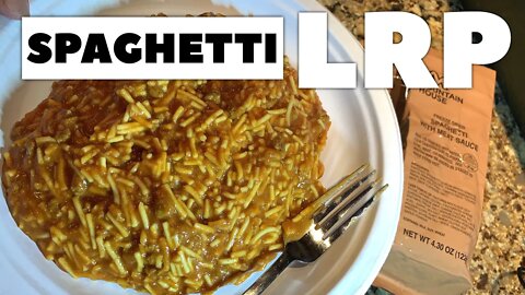 Mountain House Spaghetti Meal Cold Weather (MCW) LRP Review