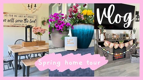 Spring home tour, Dollar General & Dollar Tree home decor, Blessed Beyond Measure #dollartreediy