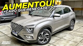 NOVO HYUNDAI CRETA PLATINUM 1.0 TURBO 2022 COM TETO SOLAR É +CARO E MENOS POTENTE QUE RENEGADE 2022!