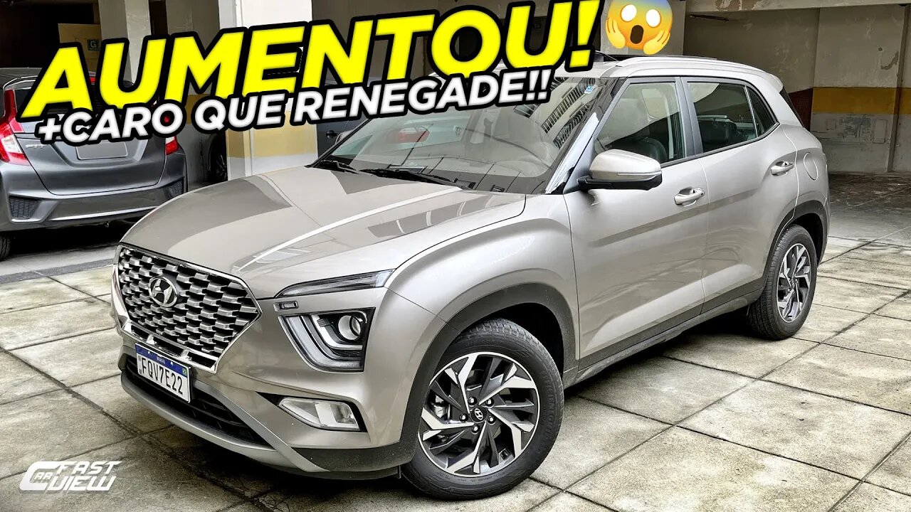 NOVO HYUNDAI CRETA PLATINUM 1.0 TURBO 2022 COM TETO SOLAR É +CARO E MENOS POTENTE QUE RENEGADE 2022!