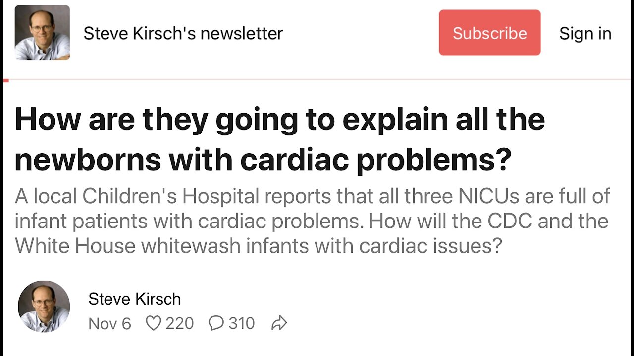 How are they going to explain all the newborns with cardiac problems?