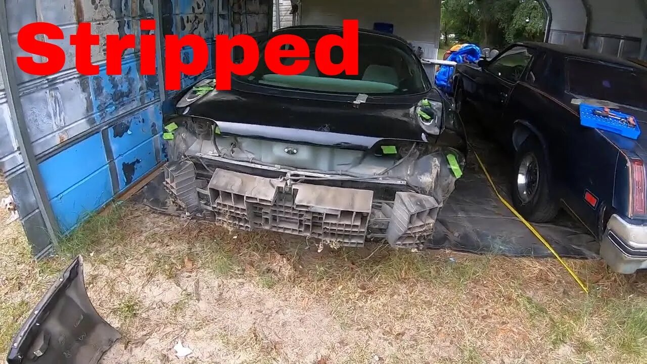 Removing 4th Gen Camaro bumper, taillights, wing, and sideview mirrors.