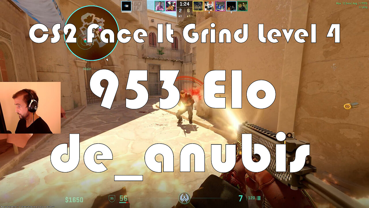 CS2 Face-It Grind - Face-It Level 4 - 953 Elo - de_anubis