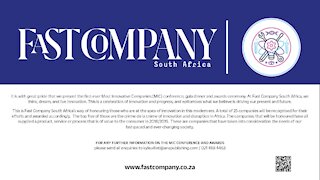 SOUTH AFRICA - Fast Company SA Most Innovative Company poster design (Graphics) (Pjb)