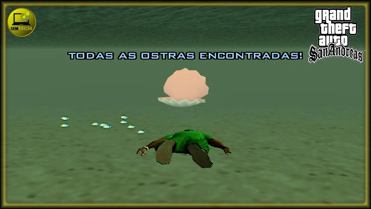 GTA SAN ANDREAS PC DUBLADO PT BR COM GRÁFICO DE PLAY 2 TODAS AS OSTRAS ENCONTRADAS #53 #semedissaum