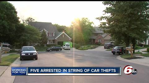 5 arrested for multiple car break-ins in 3 cities including Fishers