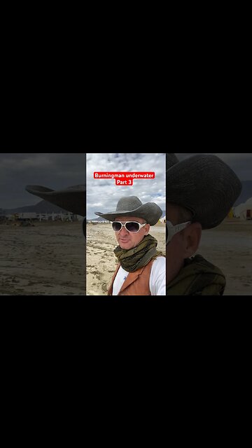 Burningman flooded to a standstill and the playa is a mud pit #burningman #mud