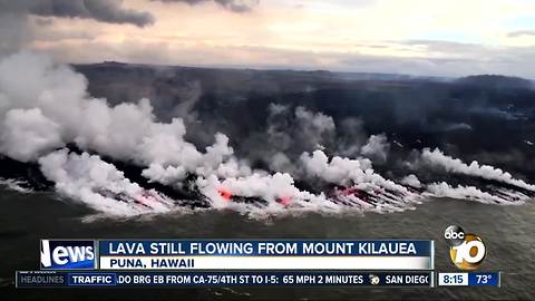 Lava still flowing from Mount Kilauea